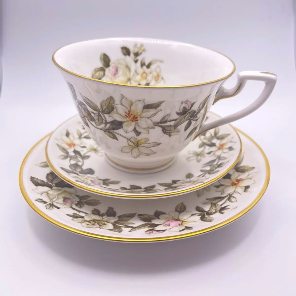 VTG 3-piece Royal Worcester Torquay Cup & Saucer Set